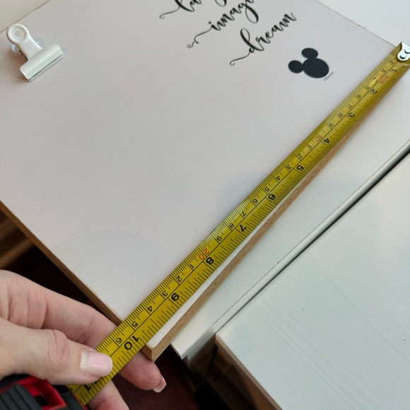 Disney 5” x 7” Photo Holder Board White Mickey Mouse Laugh Imagine Dream - Picture 7 of 8